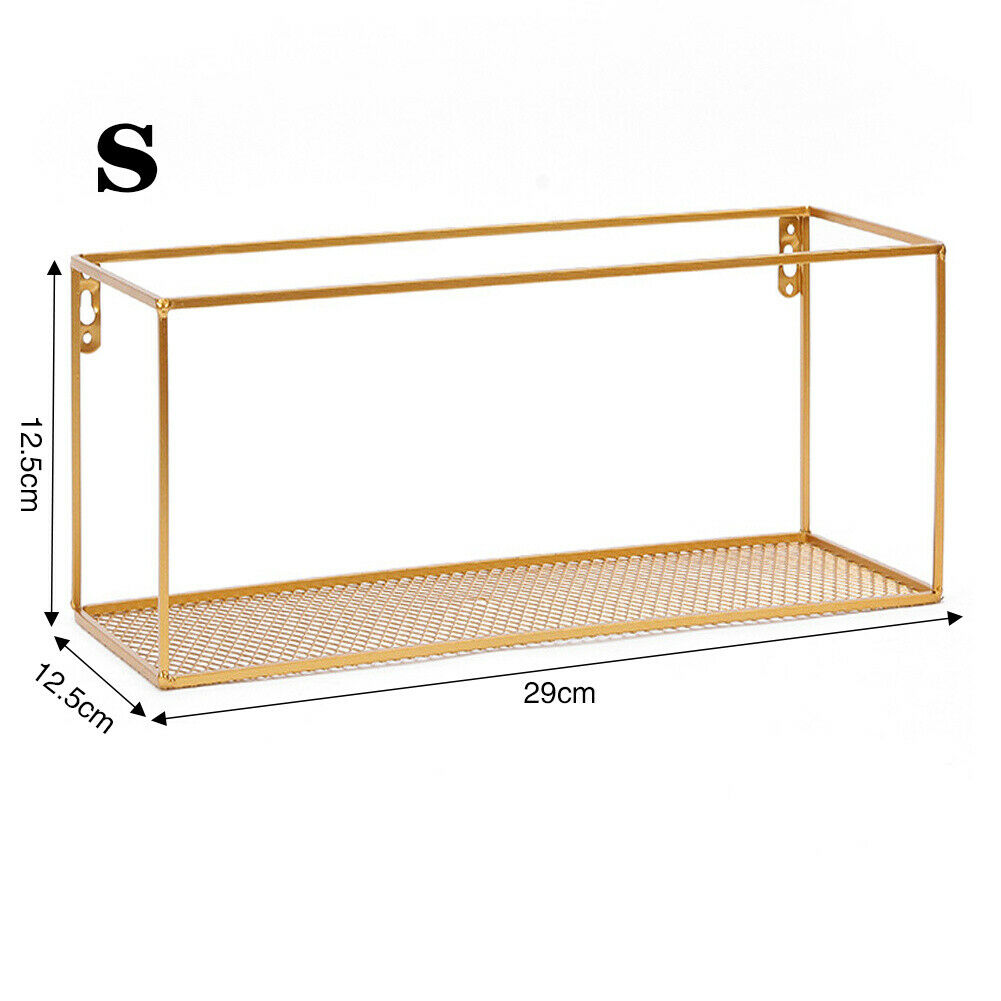 Metal Wire Shelf Unit Floating Shelf Room Kitchen Office Wal Mount Storage Rack