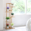 Tall Bamboo Wood Plant Stand Corner Plant Shelf Plant Table Display Railing Yard
