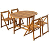 Garden Furniture Set Ding Table Chairs Solid Wood Folding Outdoor Table Chairs