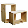 WOODEN WALL FLOATING CUBE BOX SHELF SHELVES UNIT DISPLAY WALLS STORAGE SHELF