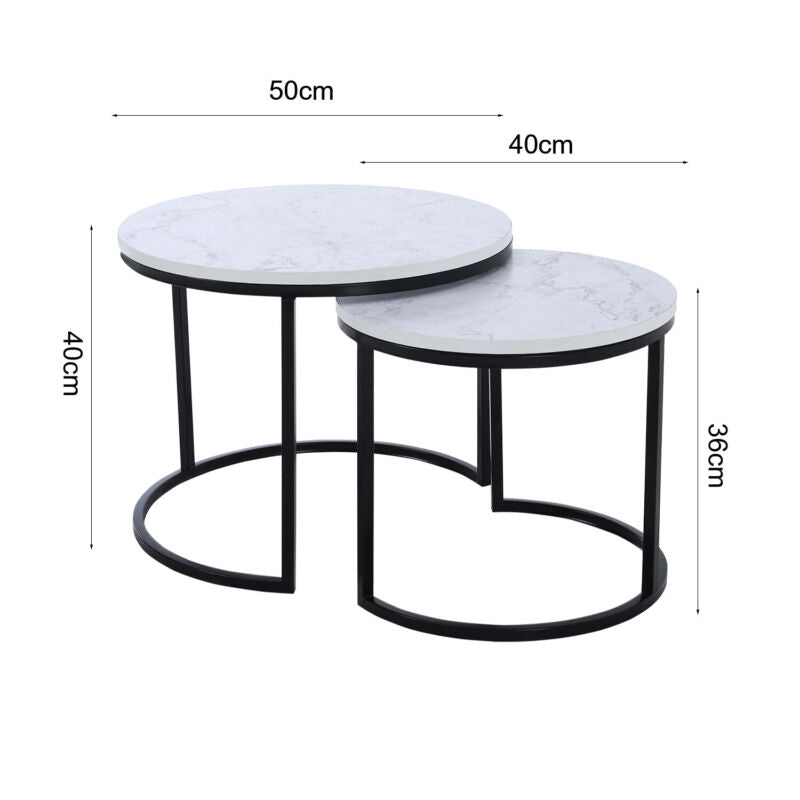 Nest of Tables 2 3 Table Unit LivingRoom Side Lamp Coffee Furniture MarbleEffect