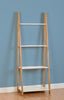 SANTOS 4 SHELVES CORNER SHELVING UNIT LADDER BOOKCASE RACK STORAGE WHITE