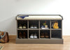 Kempton Shoe Cabinet Bench Only Or Matching Wall Rack With Hooks Optional - Grey