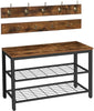 Shoe Rack with Coat Rack Hanger Hallway Shoe Bench Set Coat Stand