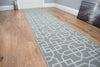 New Grey Trellis Long Hallway Stairs Runner Non Slip Kitchen Washable Mat Rug UK