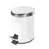 PEDAL BIN 3 / 5 LTR LID RUBBISH WASTE DUST LITTER PAPER STAINLESS STEEL KITCHEN