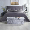 Ottoman Storage Box Large Folding Seat Bedroom Living Room Grey Black Beige