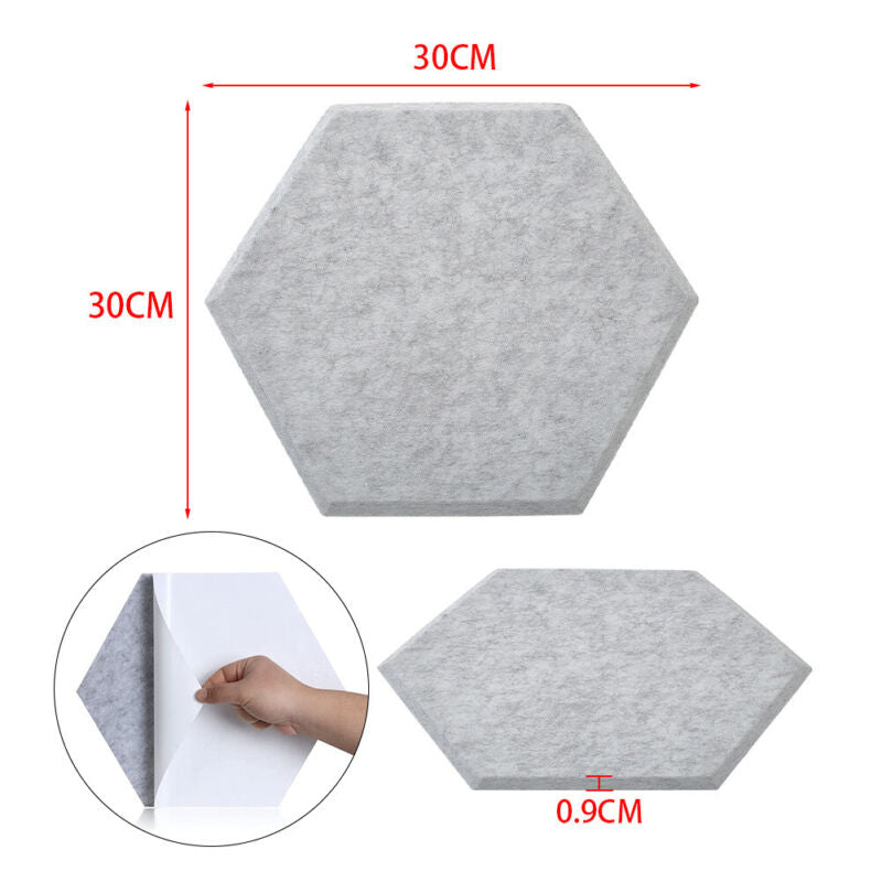 12X Acoustic Panels Sound Proofing Home Studio Recording 9mm Sheet Self-Adhesive