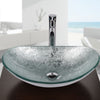 Countertop Basin Set Tempered Glass Wash Bowl Waste Tap Under Sink Unit Cabinet