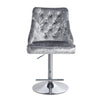 Crushed Velvet Bar Stools Gas Lift Breakfast Barstool Swivel Chairs Kitchen Pub