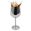 Large Stainless Steel Wine Glasses Unbreakable Metal Drink Cups 500ml Goblet Cup