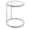 C-Shaped Round Glass Coffee Table Side Table Lamp Stand Bedroom Living Room