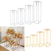 Metal Flower Rack Wedding Party Art Geometric Column Vases Stand Top Props Decor