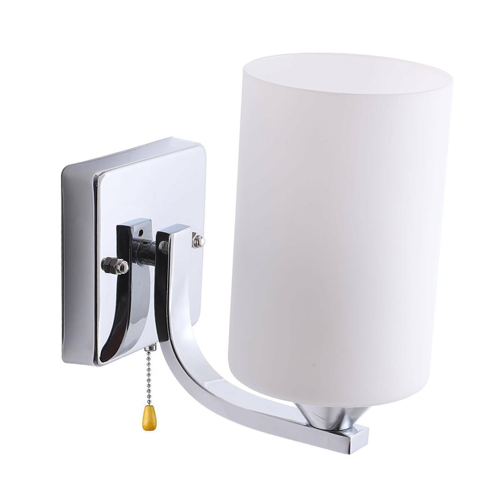 Single/Double Head Glass Indoor Wall Light Sconce Lamp +Free LED Bulb Warm White