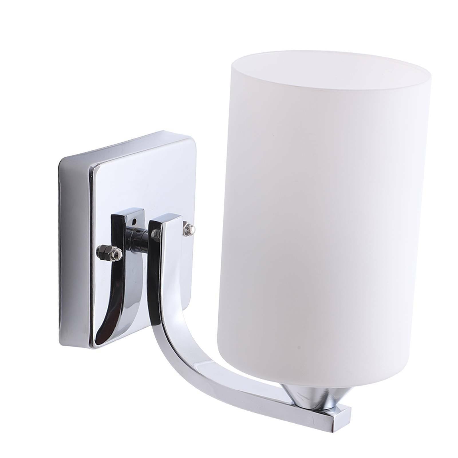 Single/Double Head Glass Indoor Wall Light Sconce Lamp +Free LED Bulb Warm White