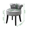 Velvet Makeup Vanity Stool Chair Padded Seat w/ Wooden Legs Dressing Table Stool