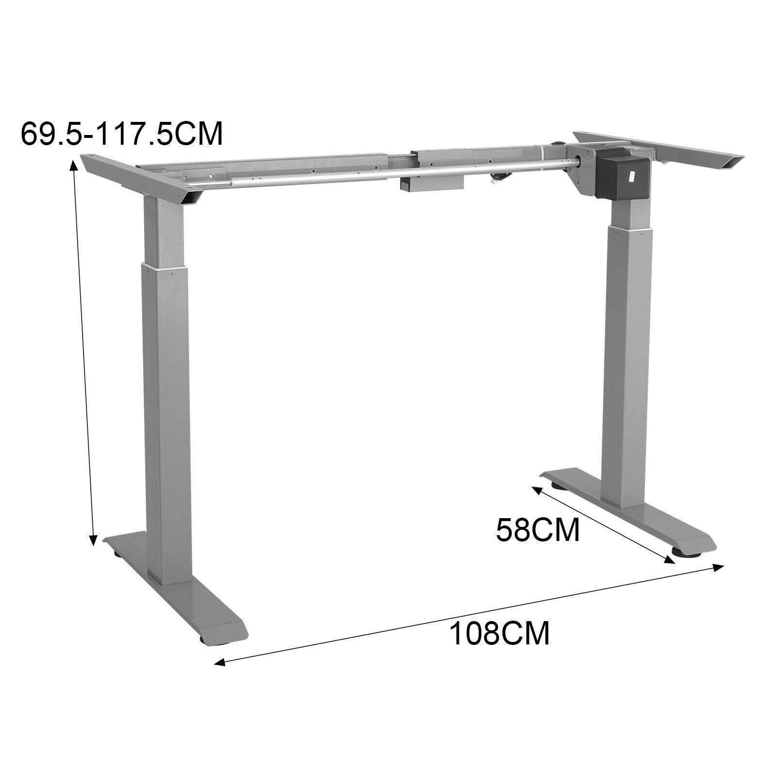 Electric Standing Desk Motor Height Adjustable Sit Stand Workstation Frame/Top