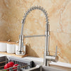 360° Rotation Swivel Taps Mixer Spray Kitchen Sink Mixing Tap Spring Neck Chrome