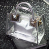 Women Clear Transparent Shoulder Jelly Candy Summer Beach Handbag Messenger Bag