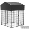 Heavy Duty Outdoor Dog Kennel Pet Cage Playpen wi/ Roof Lockable Latch 249/165cm