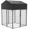 Dog Kennel Welded Wire Heavy Duty Dog House with Roof Cover Steel Fence 50" 98"