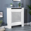 White Radiator Cover Small Large MDF Slat Wood Cabinet Shelf Grill Furniture
