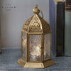 Brass Effect Moroccan Style Metal Lanterns Small Medium Large