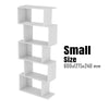 Wood Bookcase Bookshelf S Shape 5 Tier Shelves Free Standing Shelving Storage