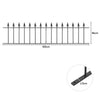Garden Fence Panel 1830mm Gap Wrought Iron Spear/Ball Top Border Fencing Railing