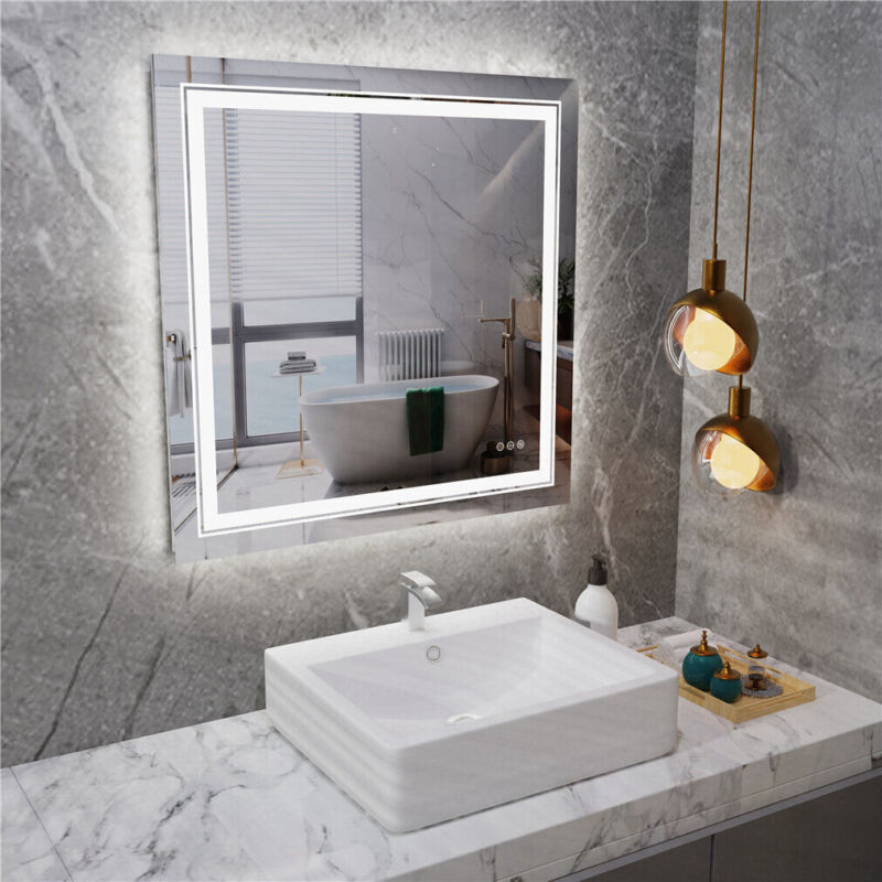 XXL Large Fogless LED Bathroom Mirror Dual Hanging Makeup Vanity Mirror Series