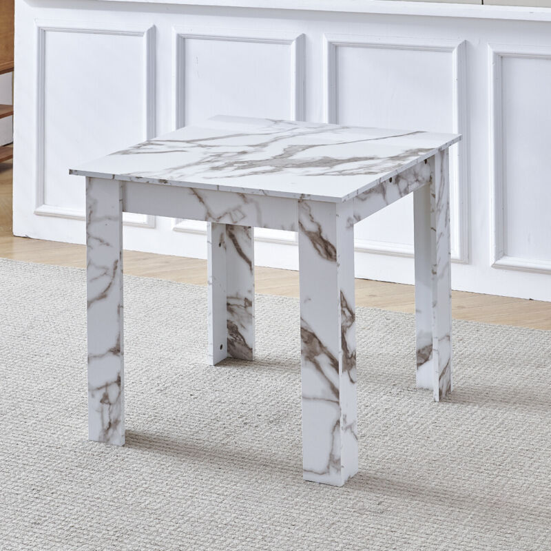 Modern 110/75cm Wooden Dining Table for Dining Room Kitchen for 2-6 People