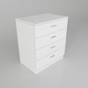 High Gloss Bedroom Furniture Set Wardrobe Chest of 4 Drawers Beside Table White