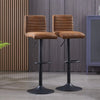 2x Bar Stools Kitchen Breakfast Chairs Gas Lift Swivel Faux Leather Velvet Chair