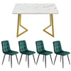 Dining Table and 4 Chairs Metal legs Modern Home Dining Room Kitchen Furniture