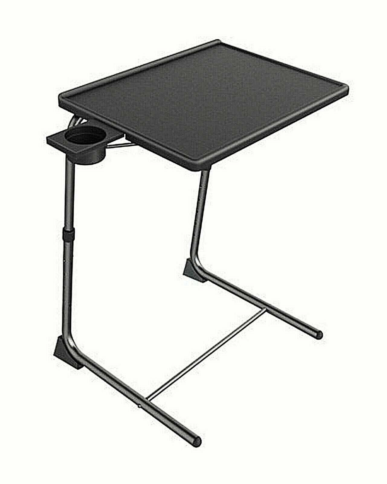 Freestanding Adjustable Portable Table buddy Dinner Laptop desk with cup holder