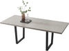 Modern Extendable MDF Wooden Dining Table Chair Set For 6-8 w/ Metal Leg