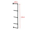 2Pcs 4 Tiers Industrial Floating Iron Pipe Shelf Retro DIY Wall Mounted Bracket