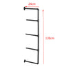 2Pcs 4 Tiers Industrial Floating Iron Pipe Shelf Retro DIY Wall Mounted Bracket