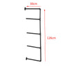 2Pcs 4 Tiers Industrial Floating Iron Pipe Shelf Retro DIY Wall Mounted Bracket