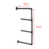 2Pcs 4 Tiers Industrial Floating Iron Pipe Shelf Retro DIY Wall Mounted Bracket