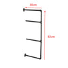 2Pcs 4 Tiers Industrial Floating Iron Pipe Shelf Retro DIY Wall Mounted Bracket