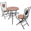 3 Piece Bistro Set Ceramic Tile Home Garden Table And Chairs Patio Furniture