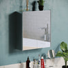 Bathroom Cabinet Double Triple Door Mounted Mirrored Stainless-Steel Storage