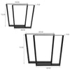 Pair of Iron Metal Table Legs Industrial Style Furniture Desk Bench Base Frame