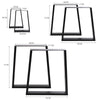 Pair of Metal Cross Leg V Frame Box Trapezium Design for Dining Table Chair Desk