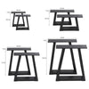 Pair of Metal Cross Leg V Frame Box Trapezium Design for Dining Table Chair Desk