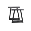 2pcs Industrial Steel Table Legs Box Trapezium X Shape A Frame Bench Coffee Desk