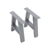 Pair Grey Metal Furniture Legs Powered Coated Steel Feet Table Bench Chair Stand