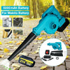 21V 6000mAh Cordless Garden Yard Leaf Snow Blower Air Vacuum Lightweight 2-in-1