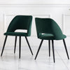 2/4 X Dining Chairs Velvet Set Padded Seat Metal Leg Kitchen Chair Home Office